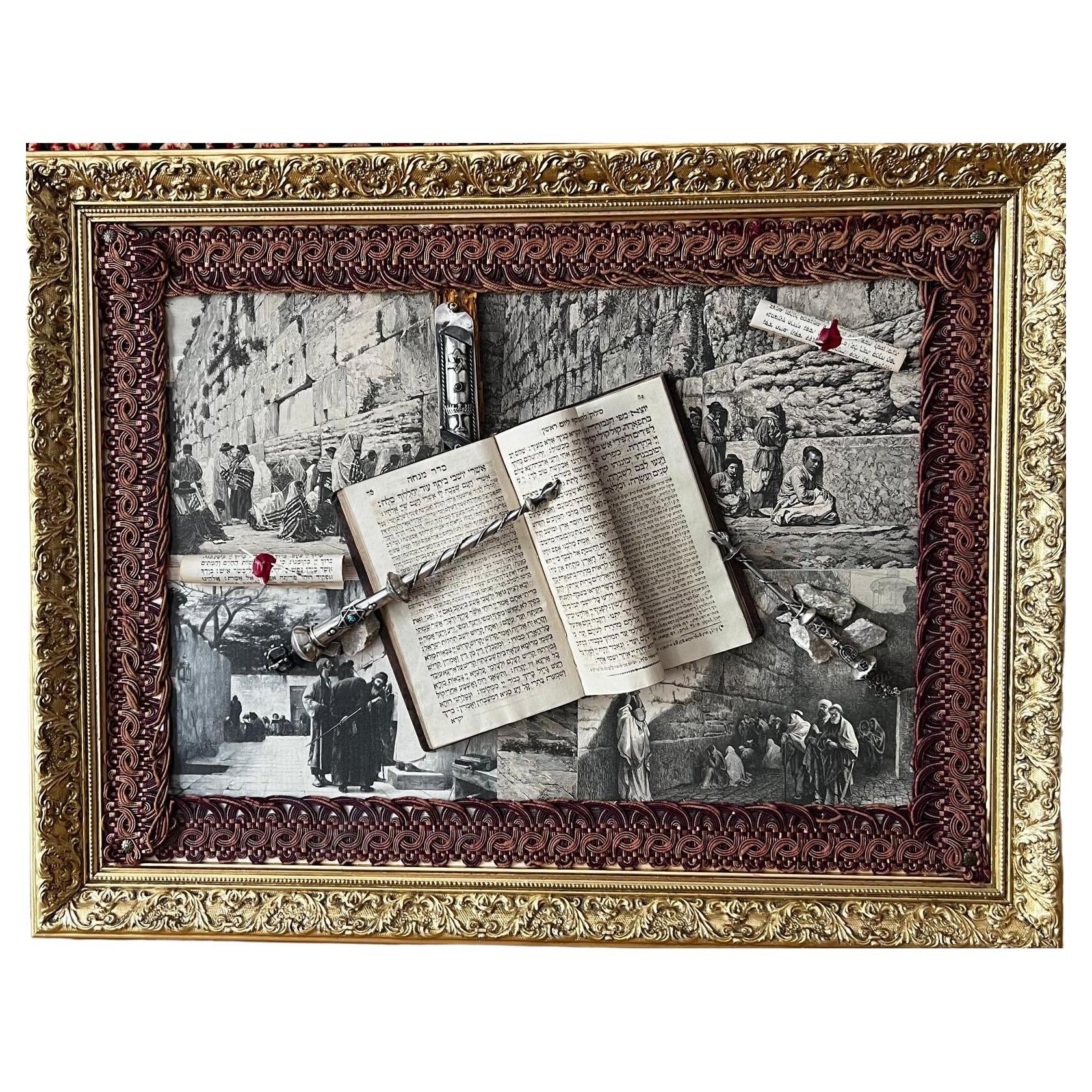 Silver Mezuzah and Torah Pointer Judaica Original Antiquity Art Display 1800s For Sale