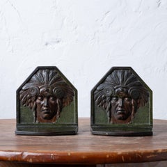 Judd Bronze Native American Bookends, 1920s
