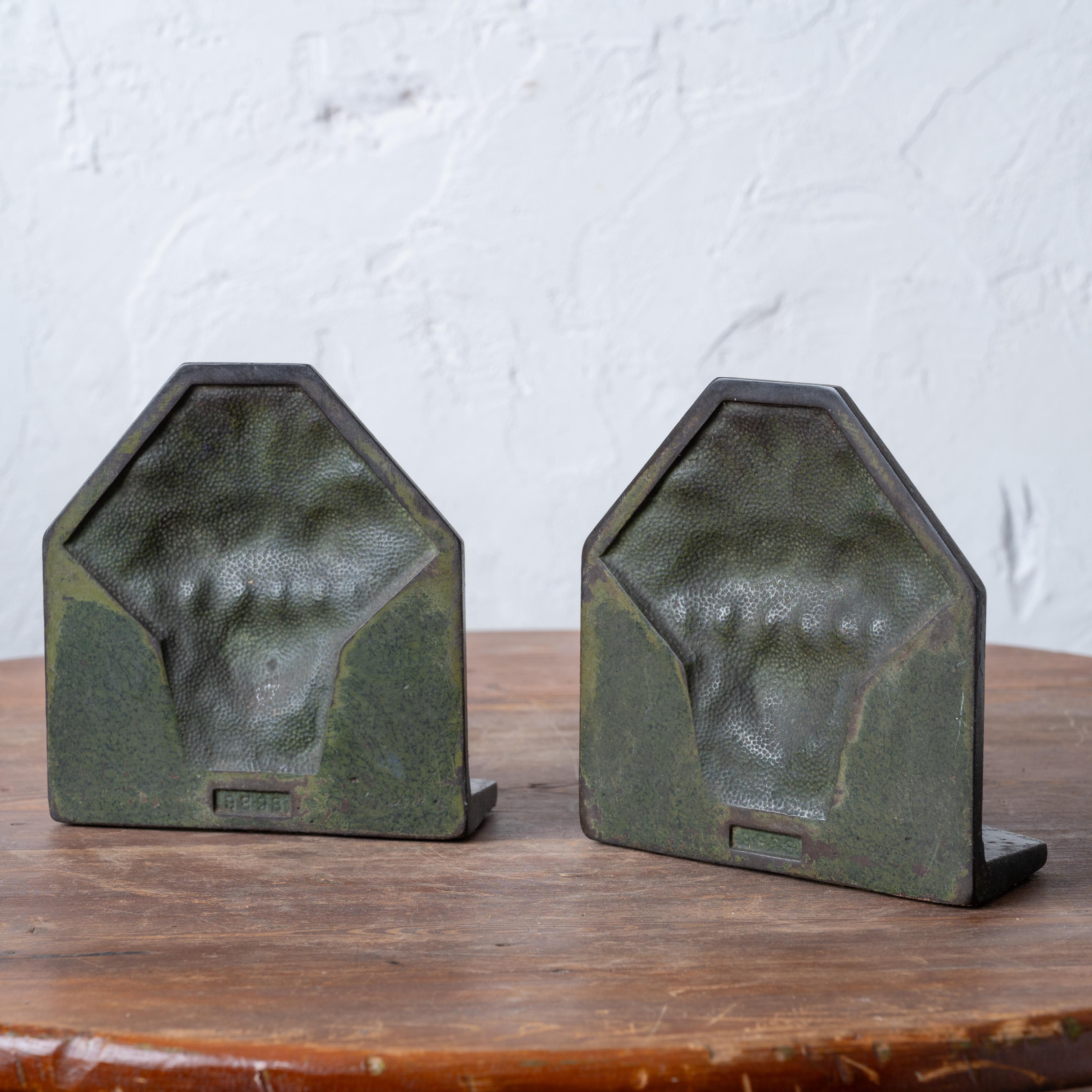 Judd Bronze Native American Bookends, 1920s 3
