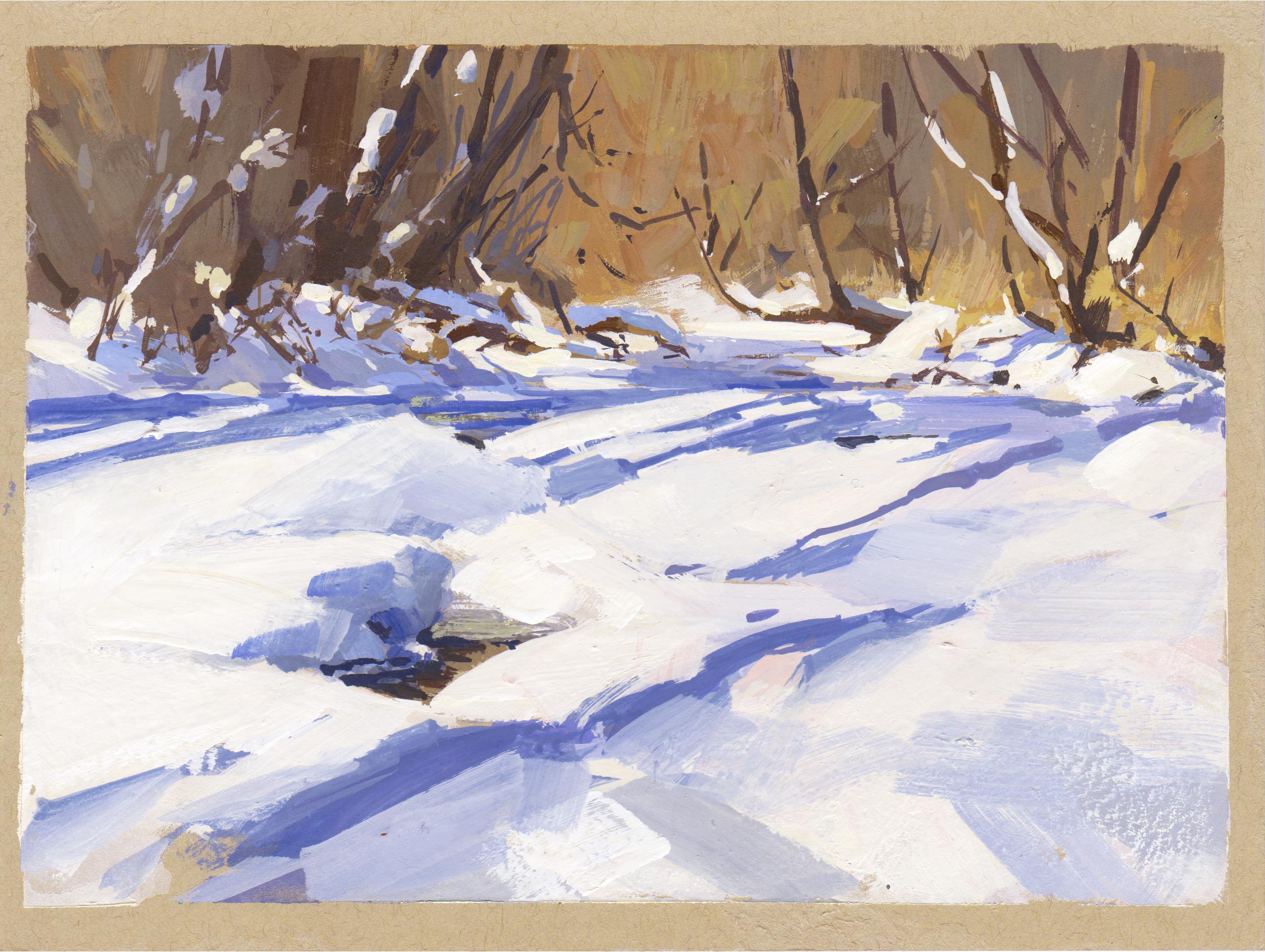 "001 -  Plein Air- Lair o the Bear, CO" (2022) By Judd Mercer, Gouache Painting