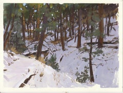 "004 - Plein Air-O'Fallon Park, CO" (2022) di Judd Mercer, Pittura a guazzo