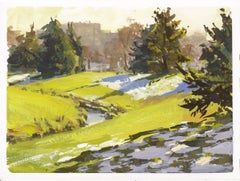 "005 - Plein Air-Englewood, CO" (2022) By Judd Mercer, Gouache Painting