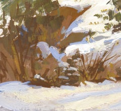 "007 - Plein Air-Cathedral Spires, CO" (2022) Di Judd Mercer, Pittura a guazzo