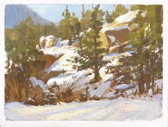 "007 - Plein Air-Cathedral Spires, CO" (2022) Di Judd Mercer, Pittura a guazzo