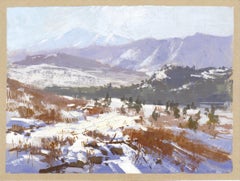 "011 - Plein Air-Daniels Peak, CO" (2022) Di Judd Mercer, Pittura a guazzo