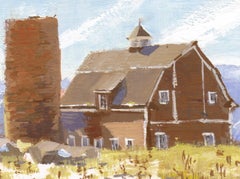 „012 - Plein Air-Daniels Peak, CO“ (2022) von Judd Mercer, Gouache-Gemälde