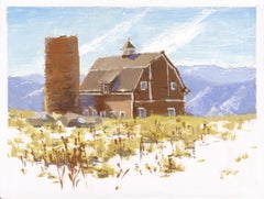 "012 - Plein Air-Daniels Peak, CO" (2022) di Judd Mercer, Pittura a guazzo