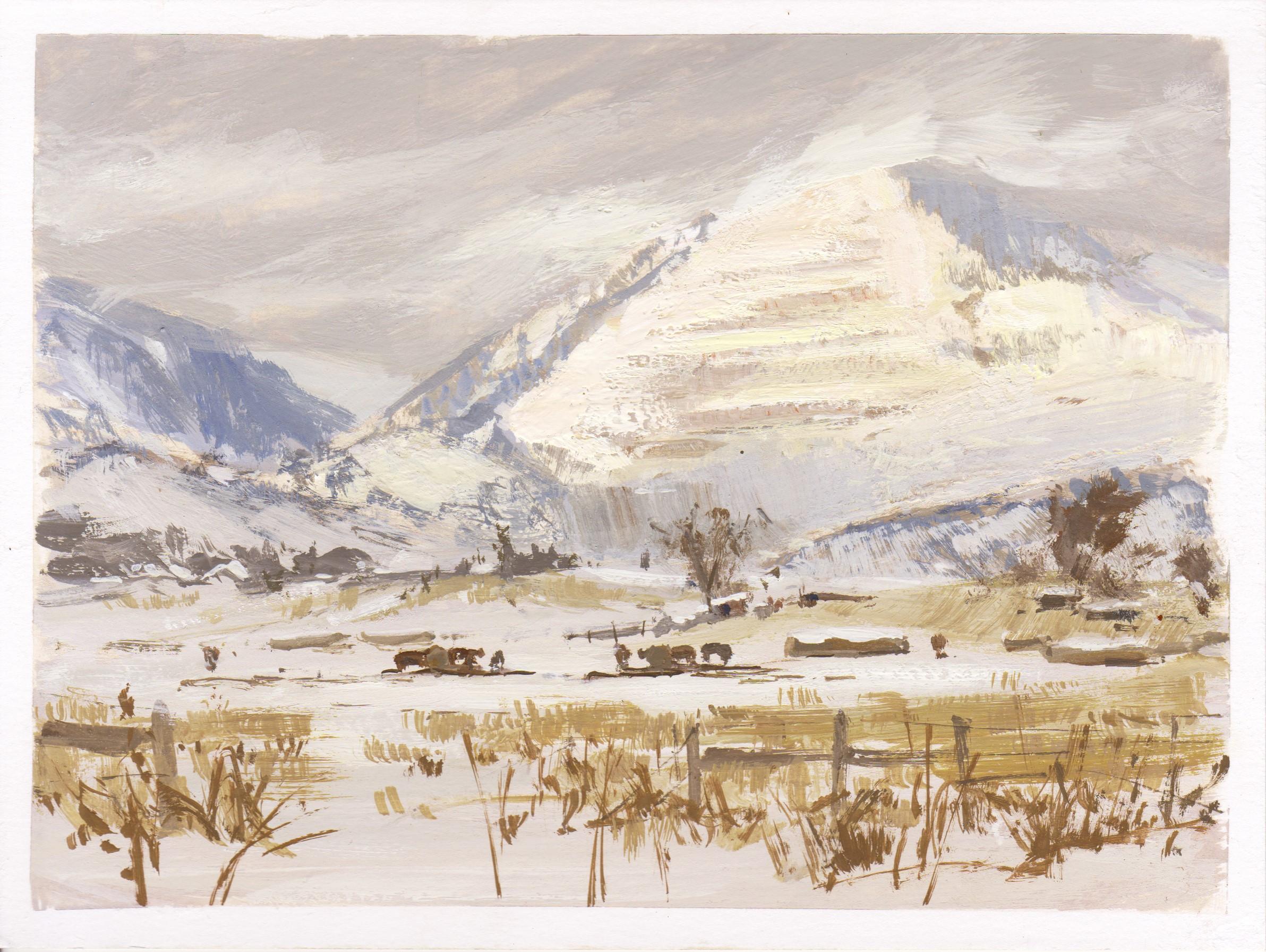 "013 - Plein Air-Morrison, CO" (2022) di Judd Mercer, Pittura a guazzo