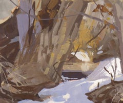 "015 - Plein Air-Reynolds Park, CO." (2022) Di Judd Mercer, Pittura a guazzo