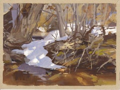 "015 - Plein Air-Reynolds Park, CO" (2022) By Judd Mercer, Gouache Painting