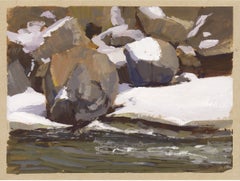 "017 - Plein Air-Coal Creek Canyon, CO" (2022) di Judd Mercer, Pittura a guazzo