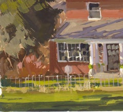"023 - Plein Air-Englewood, CO" (2022) By Judd Mercer, Gouache Painting