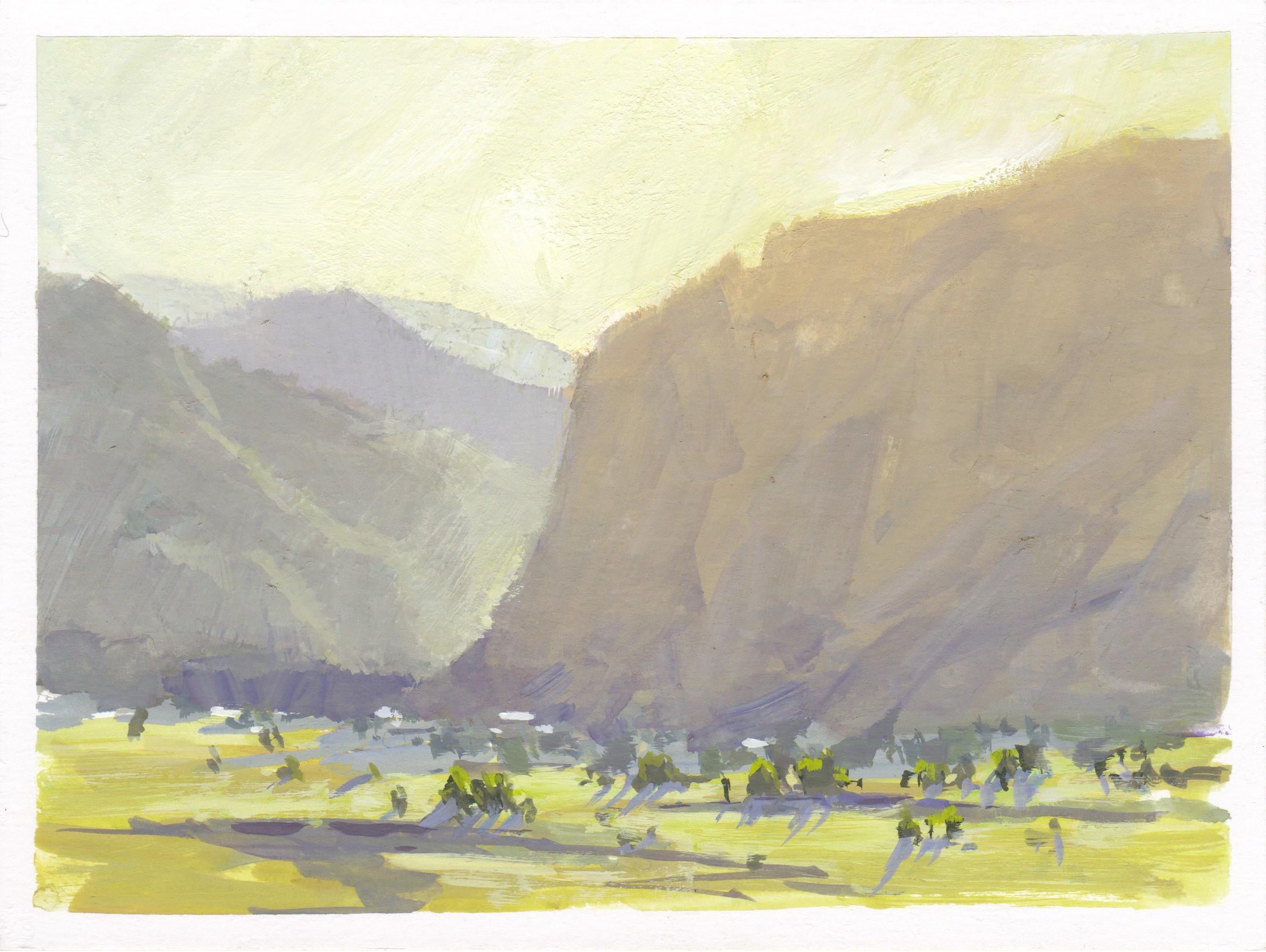 "025 - Plein Air-Eldorado Canyon, CO" (2022) di Judd Mercer, Pittura a guazzo