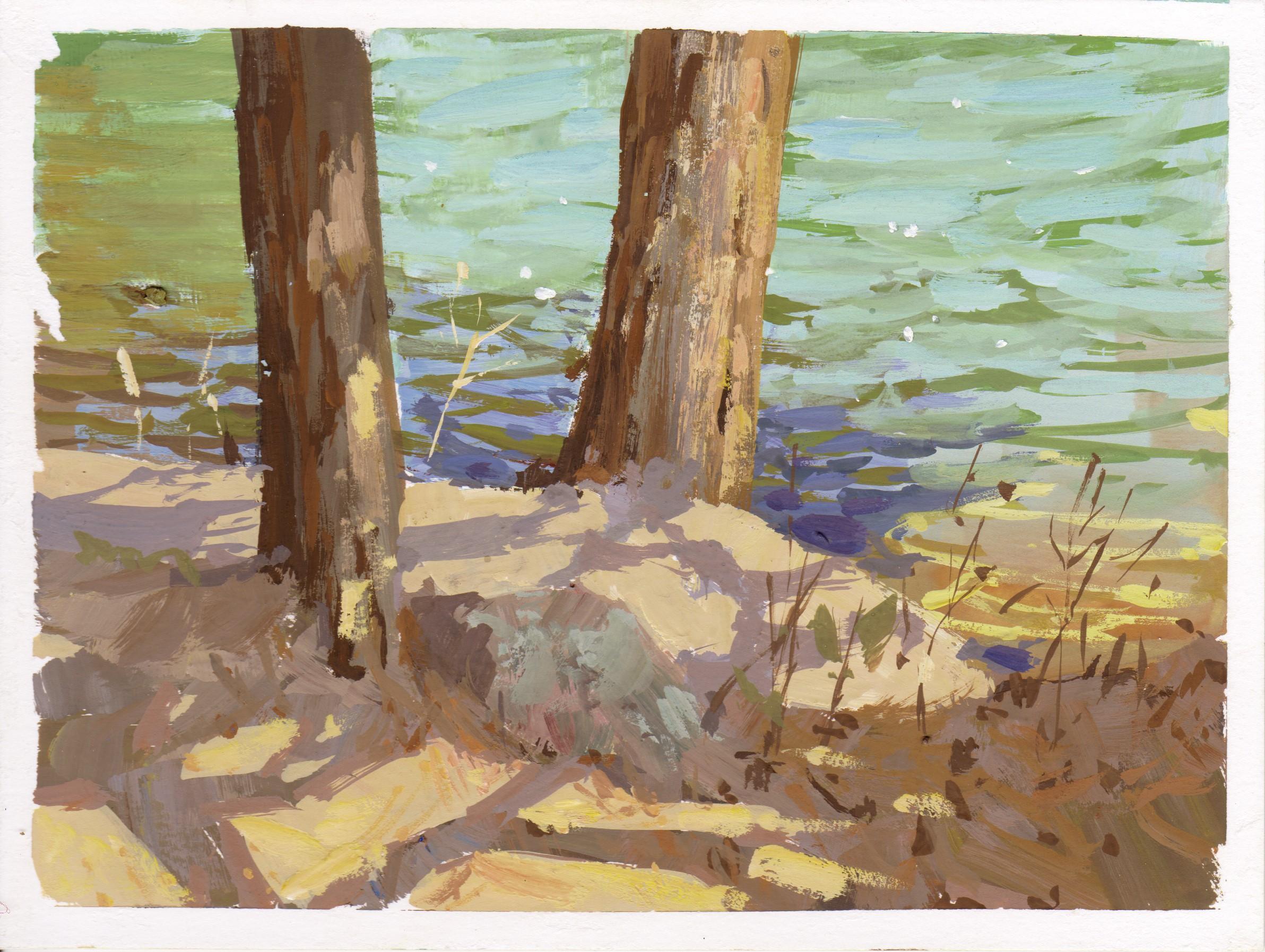 L'opera "032 - Plein Air-Palmer Lake, CO" di Judd Mercer (USA) è un dipinto a guazzo che raffigura la riva rocciosa di un lago.
 
Biografia/dichiarazione dell'artista
Judd Mercer è un pittore di paesaggi contemporanei e nativo del Colorado