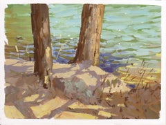 "032 - Plein Air-Palmer Lake, CO" (2022) By Judd Mercer, Gouache Painting
