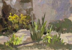 "034 - Plein Air-Denver Botanic Gardens" (2022) Di Judd Mercer, Pittura a guazzo