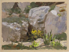 "034 - Plein Air-Denver Botanic Gardens" (2022) By Judd Mercer, Gouache Painting