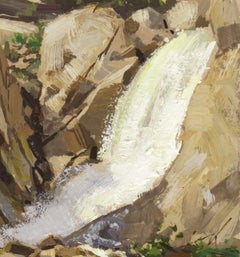 "037 - Plein Air-Boulder Falls, CO" (2022) By Judd Mercer, Gouache Painting