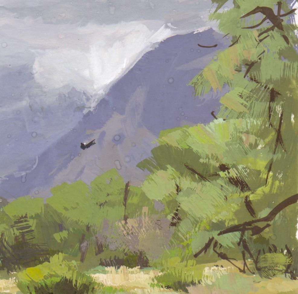 „039 - Plein Air-Morrison, CO“ (2022) von Judd Mercer, Gouache-Gemälde im Angebot 2