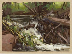 "040 - Plein Air-Morrison, CO" (2022) By Judd Mercer, Gouache Painting