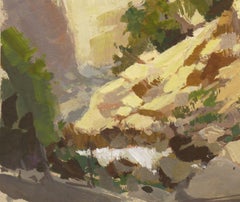 "041 - Plein Air-Boulder Falls, CO" (2022) di Judd Mercer, Pittura a guazzo