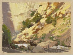 "041 - Plein Air-Boulder Falls, CO" (2022) Por Judd Mercer, Pintura al gouache