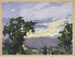 "051 - Plein Air-Englewood, CO" (2022) By Judd Mercer, Gouache Painting