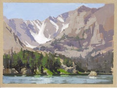 "055 - Plein Air-The Loch, CO" (2022) Di Judd Mercer, Pittura a guazzo