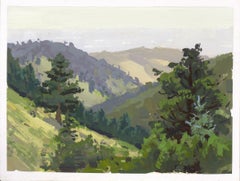 "056 - Plein Air-Apex Trail, CO" (2022) Di Judd Mercer, Pittura a guazzo