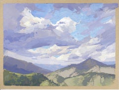 "057 - Plein Air-Windy Peak, CO" (2022) By Judd Mercer, Gouache Painting