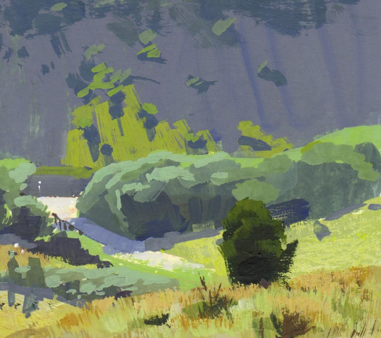 „058 - Plein Air-Red Rocks, CO“ (2022) von Judd Mercer, Gouache-Gemälde im Angebot 2