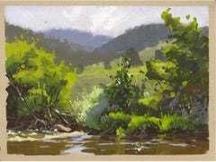 "063 - Plein Air - Tana dell'orso, CO" (2022) Di Judd Mercer, Pittura a guazzo