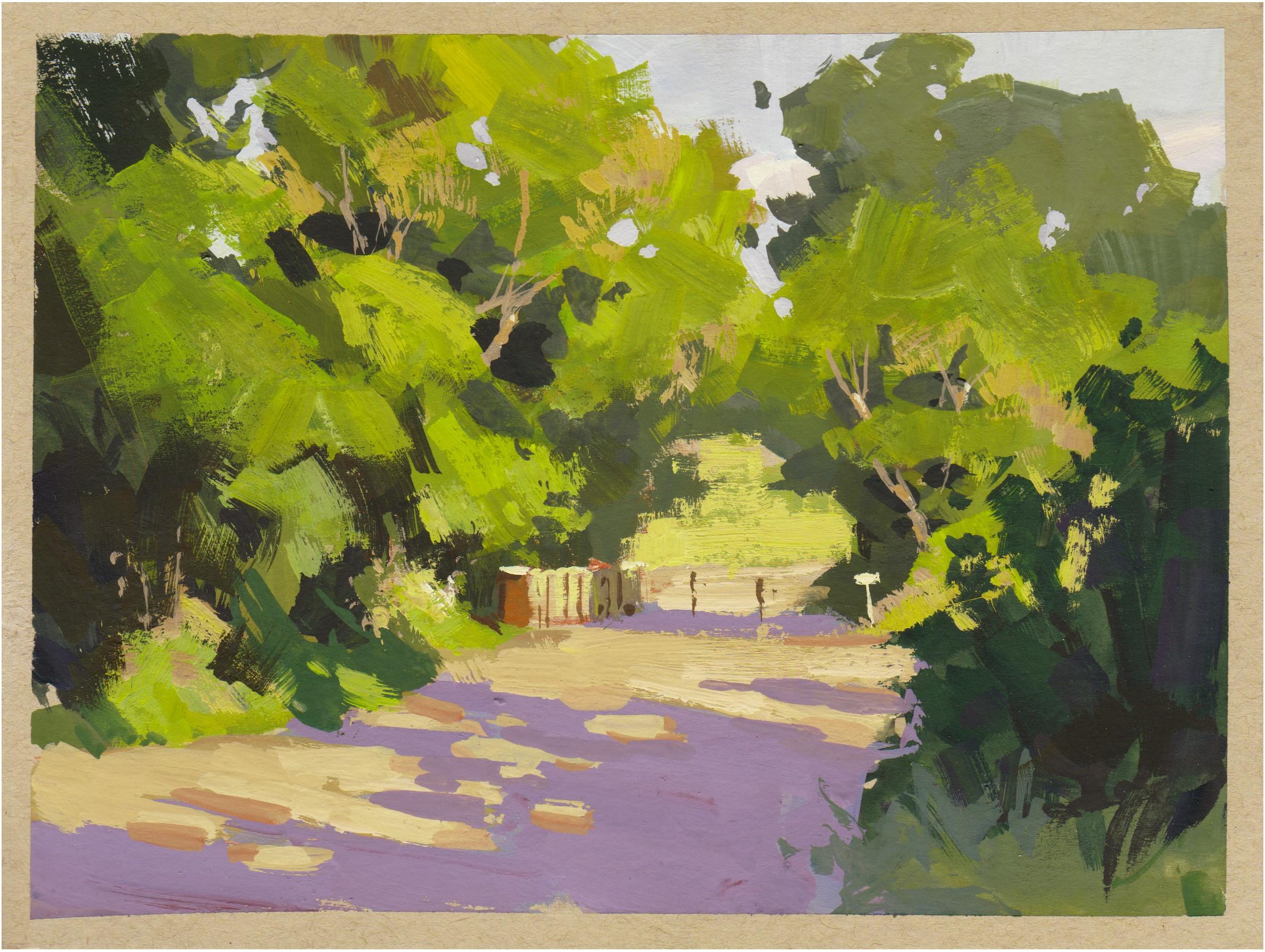 065 - Plein Air- Lair o the Bear, CO" de Judd Mercer (EEUU) es una pintura al gouache que representa un paisaje.
 
Biografía/declaración del artista
Judd Mercer es un paisajista contemporáneo y nativo de Colorado obsesionado con contar historias a