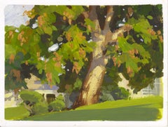 "069 - Plein Air-Englewood, CO" (2022) By Judd Mercer, Gouache Painting