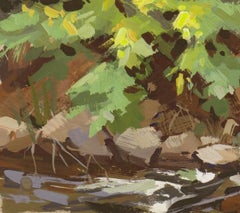 "075 - Plein Air-Morrison, CO" (2022) By Judd Mercer, Gouache Painting