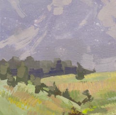 "076 - Plein Air-Flat Irons Vista, CO" (2022) Di Judd Mercer, Pittura a guazzo