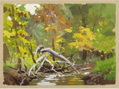"077 - Plein Air-Morrison, CO" (2022) By Judd Mercer, Gouache Painting