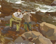«082 - Plein Air-Clear Creek Canyon, CO » (2022) par Judd Mercer, peinture à la gouache