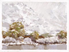"083 - Plein Air-Glenwood Springs, CO" (2022) By Judd Mercer, Gouache Painting