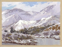 "084 - Plein Air-Glenwood Springs, CO" (2022) By Judd Mercer, Gouache Painting