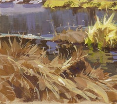 "085 - Plein Air-Golden Gate Canyon, CO" (2022) Por Judd Mercer, Pintura al gouache