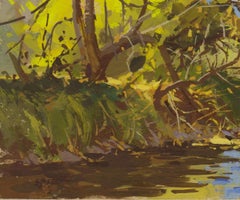 "089 - Plein Air-Four Mile Park, CO" (2022) By Judd Mercer, Gouache Painting