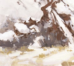 "090 - Plein Air-Red Rocks, CO" (2022) By Judd Mercer, Gouache Painting
