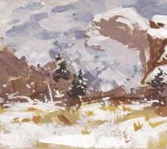 «091 - Plein Air-Red Rocks, CO » (2022) par Judd Mercer, peinture à la gouache