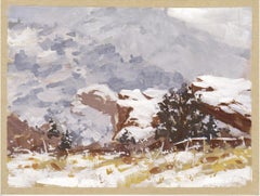 "091 - Plein Air-Red Rocks, CO" (2022) di Judd Mercer, Pittura a guazzo