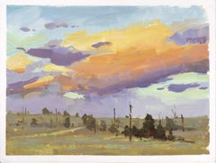 "099 - Plein Air-Chatfield Farms, CO" (2022) Di Judd Mercer, Pittura a guazzo