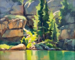 "El lago de los sueños" (2022) de Judd Mercer, Pintura al óleo original