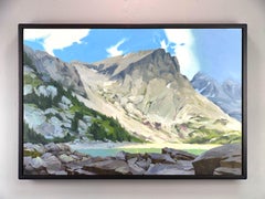 "Erosion" - Oil Landscape Painting of Alpine Rocky Mountain Lake