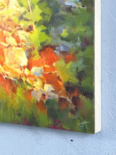 "Neigung" - Original Öl-Landschaftsgemälde auf Tafel