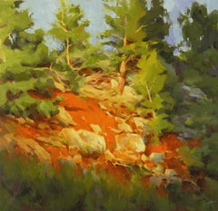 "Neigung" - Original Öl-Landschaftsgemälde auf Tafel